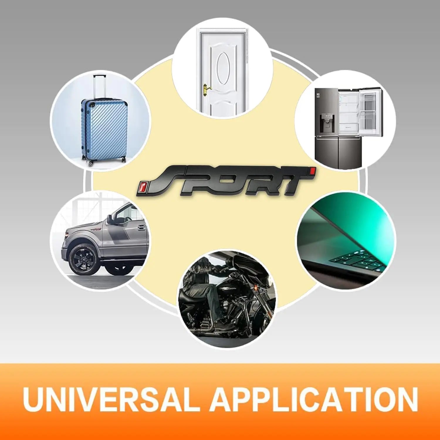 3D Metal Car Logo Badge Sticker – Black (1 Pc) CHERRI BERRY BY GOLDEN SPARROW