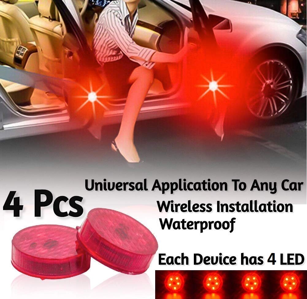 2pairs 4pcs Waterproof 5 LED Wireless Car Door Warning Open Lights Indicator CHERRI BERRY BY GOLDEN SPARROW