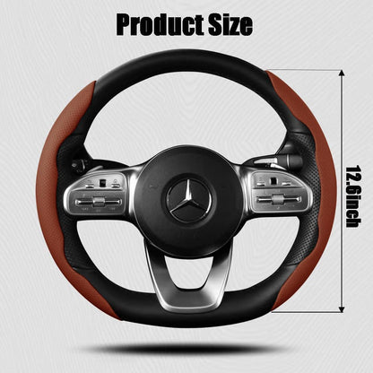 Universal Car Anti Skid Non Slip Dark Brown Steering Wheel Grip Covers