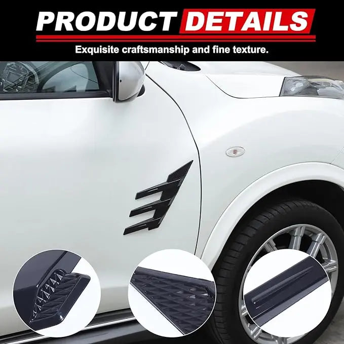 Glossy Black Rear Windshield Side Spoiler CHERRI BERRY BY GOLDEN SPARROW