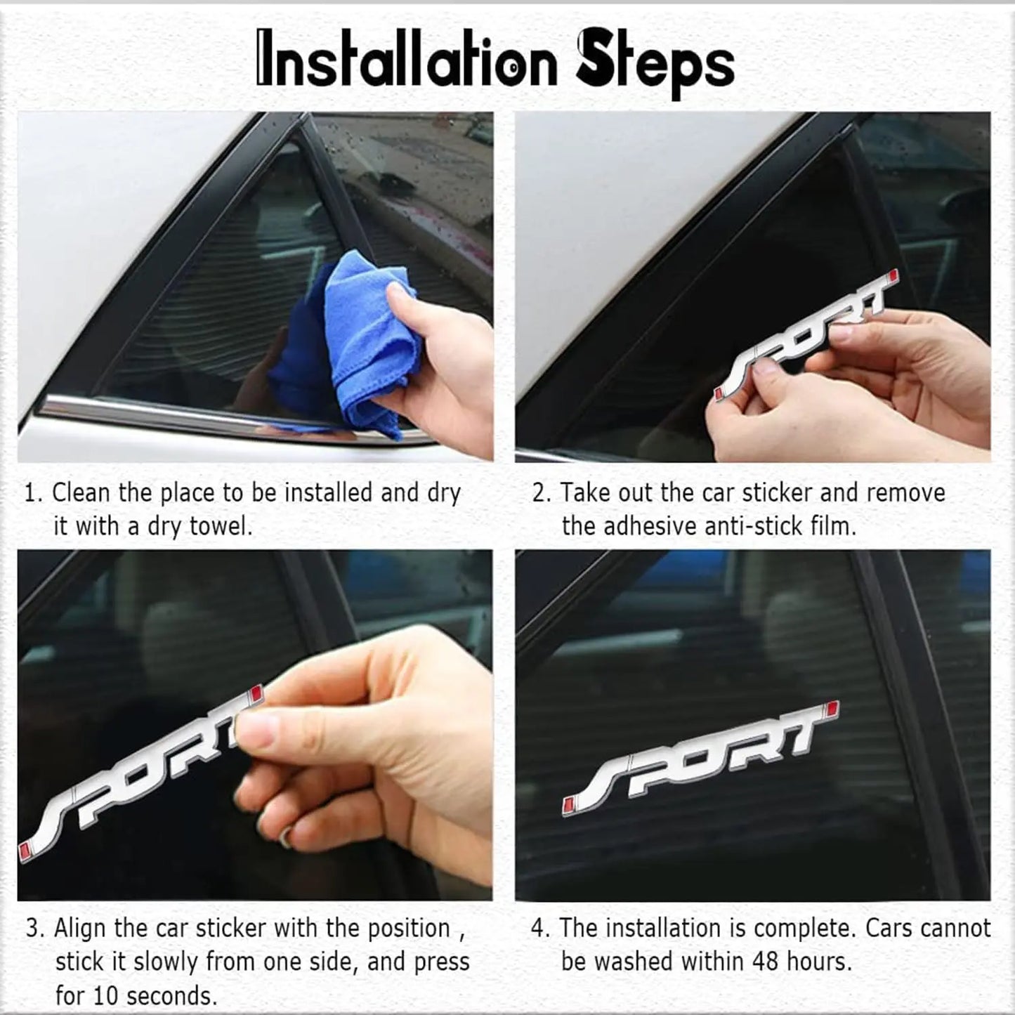 3D Metal Car Logo Badge Sticker – Black (1 Pc) CHERRI BERRY BY GOLDEN SPARROW