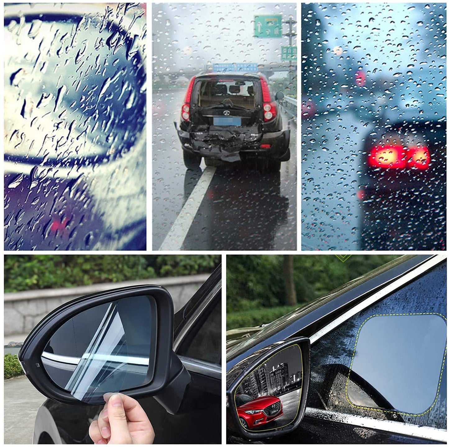 Rainproof Anti-Fog Membrane Waterproof Car Side Mirror Side Window Protective Film (Round)