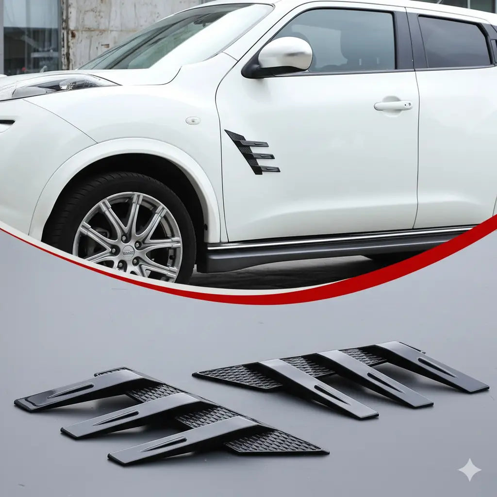 Glossy Black Rear Windshield Side Spoiler CHERRI BERRY BY GOLDEN SPARROW