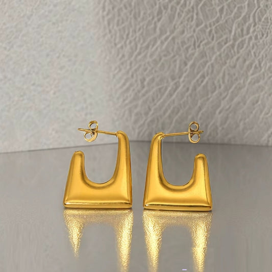 Geometric Gold Hoop Earrings